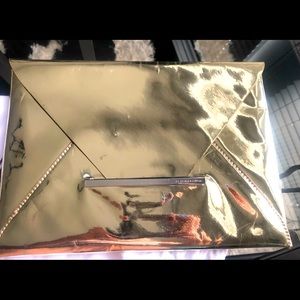 BCBG MAXAZRIA New Gold ENVELOPE CLUTCH.